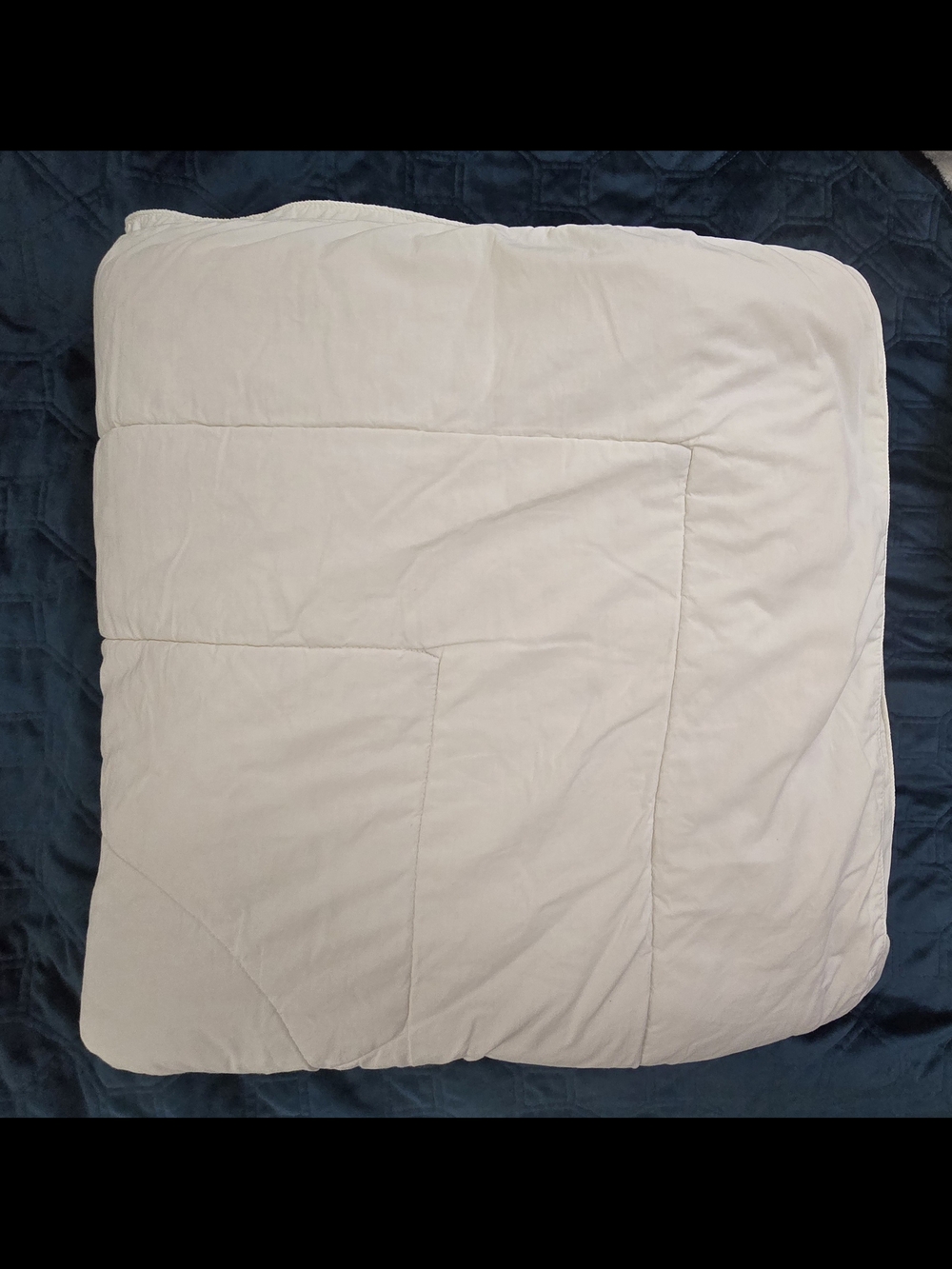Vintage Nikken Kenkotherm Ivory Comforter Size 76" X 84" Full/Double Bed EUC.